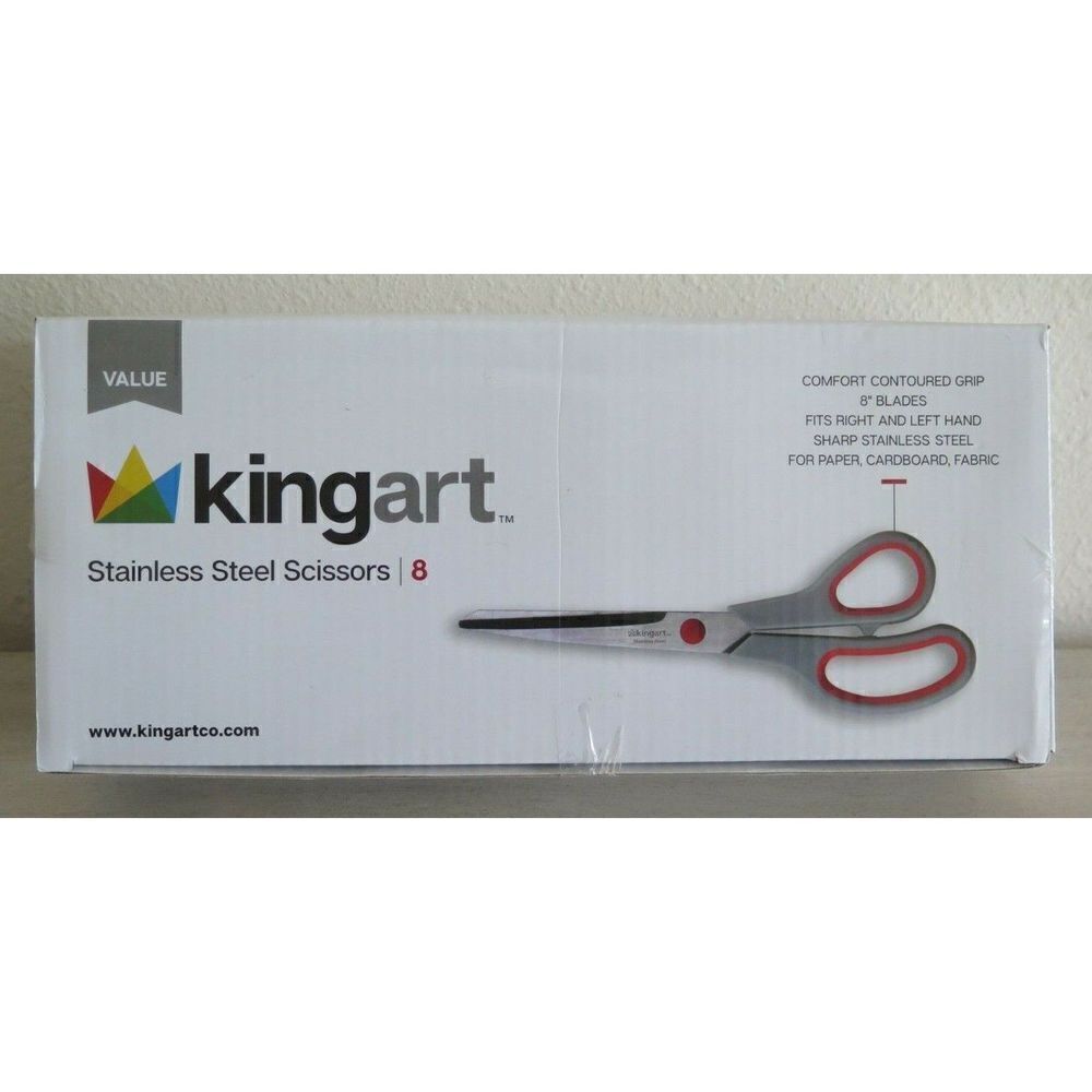 KINGART 950-8 Stainless Steel Scissors, 8 Count